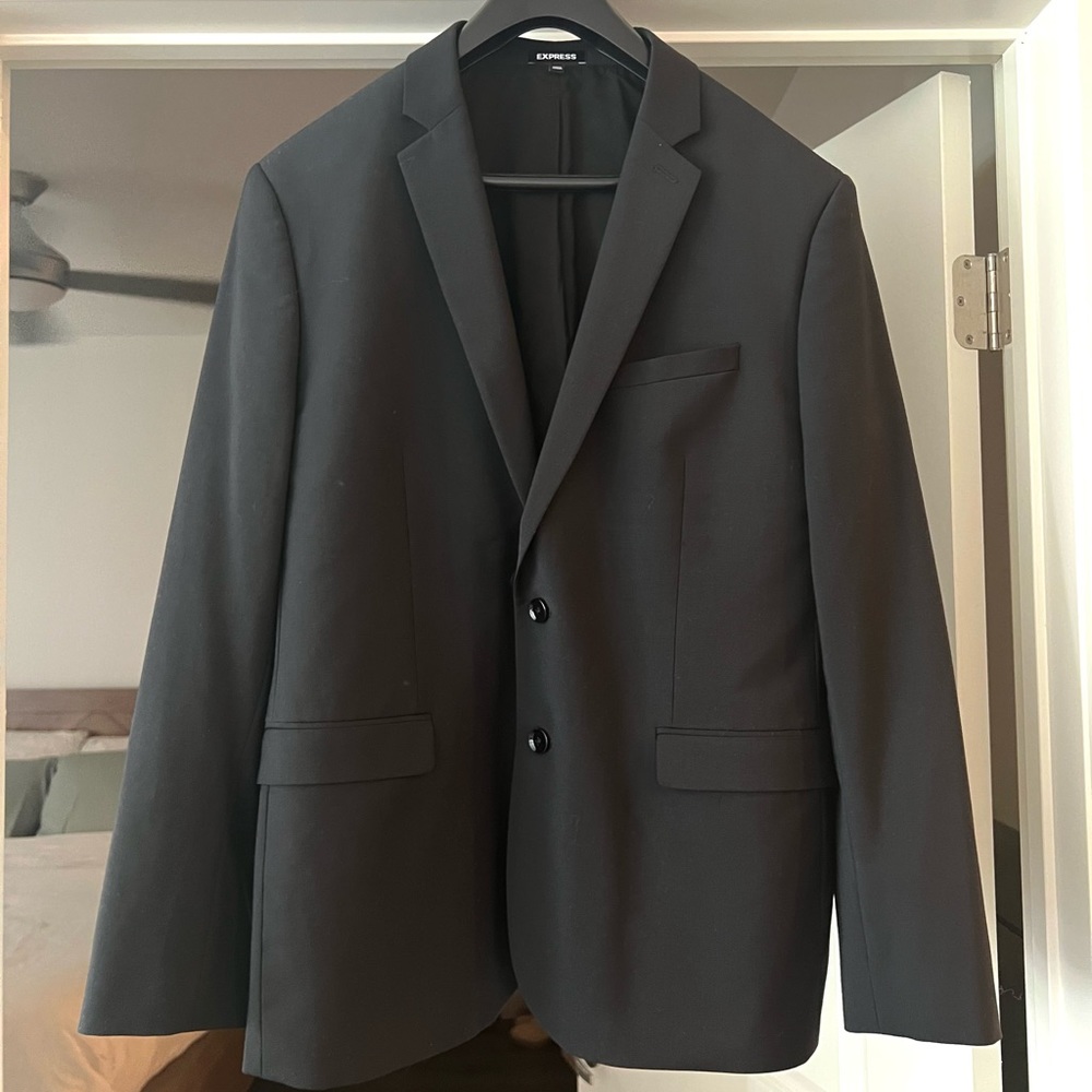 Express Extra Slim Black Suit Jacket